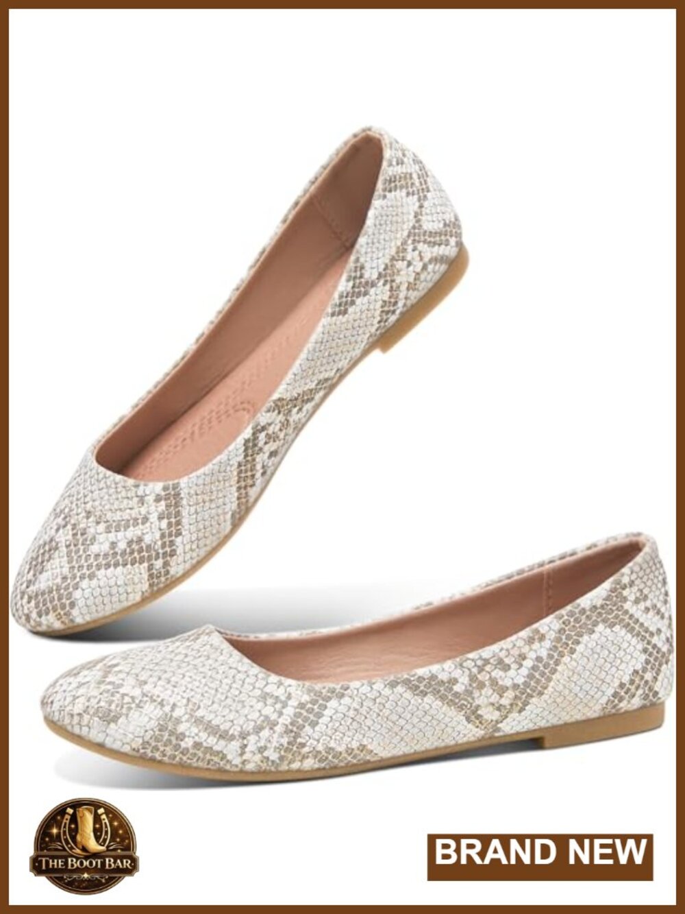 Round Toe Slip On Ballet Flats Memory Foam Casual Work Shoes